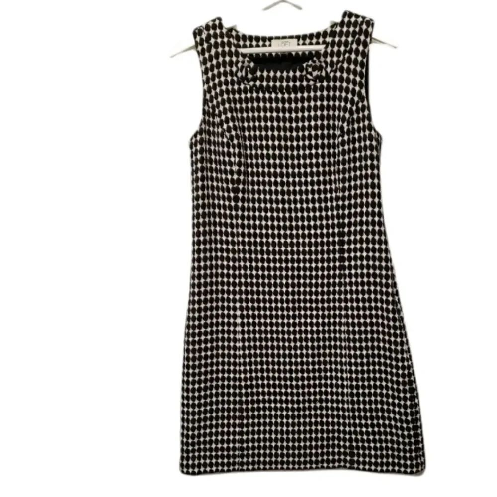 LOFT Classic B&W Houndstooth Dress